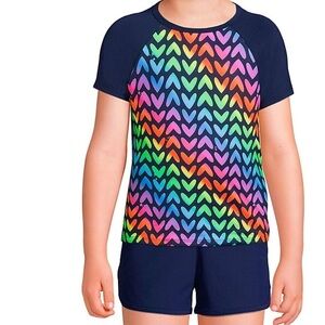 Lands Ends Girls Rashguard size M 10-12